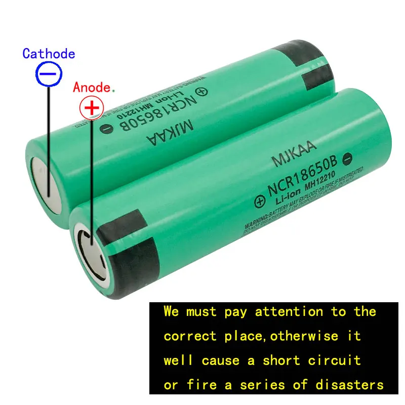 MJKAA 6 шт./лот NCR 18650 3400mAh 3,7 V литий-ионный аккумулятор NCR18650B аккумуляторные батареи