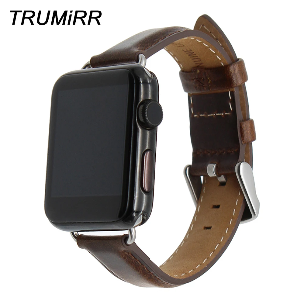 Итальянский ремешок для часов из натуральной кожи 38 мм 42 iWatch Apple Watch Series 1 2 сменный