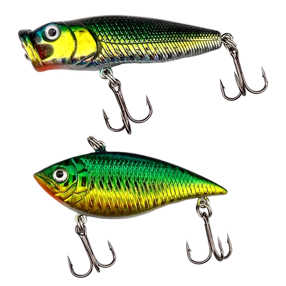 6.5cm 9.5g Popper/7cm 12g VIB Lure Hard Bait Swim baits pesca Fishing