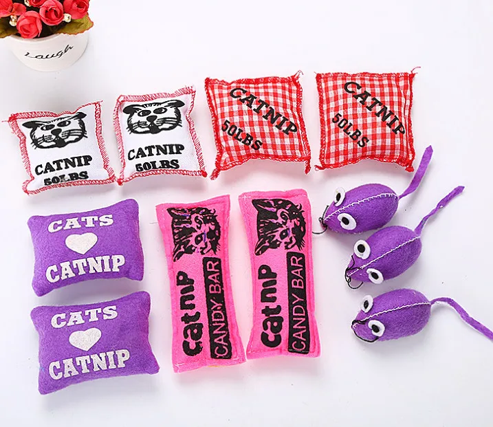 Usd1.3/pc Free Shipping Pet Cat Playing Toys Catnip Pillow Cat Kitten