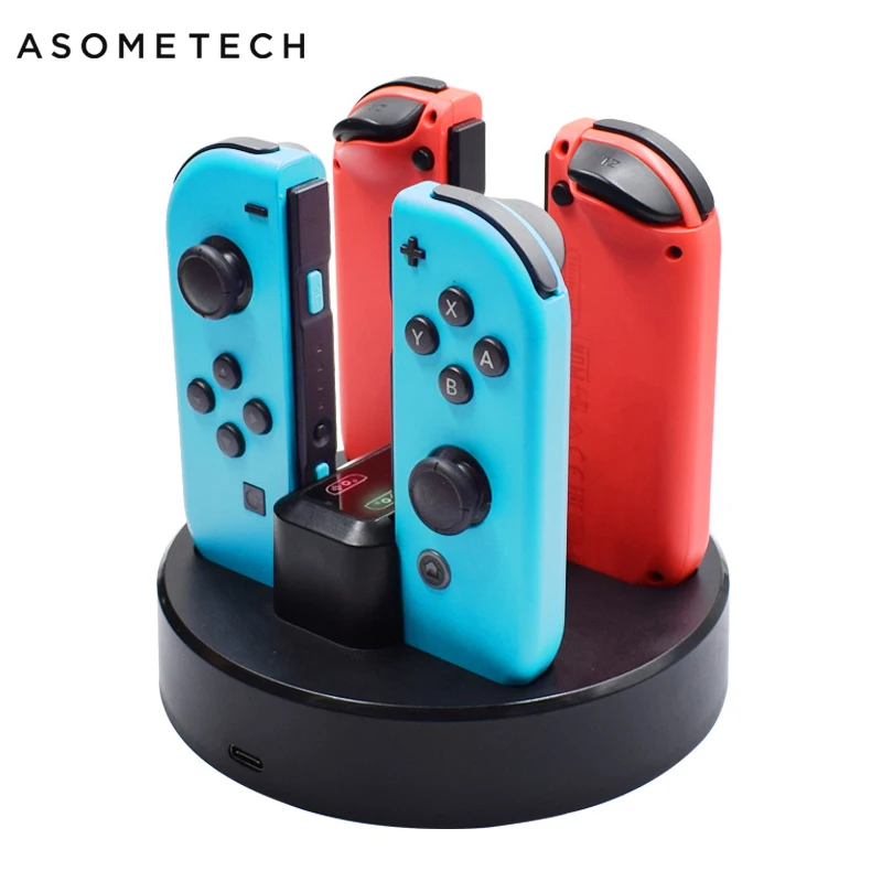 Зарядная док станция 4 в 1 для Nintendo Switch контроллер Joy con зарядная N Joycon зарядное