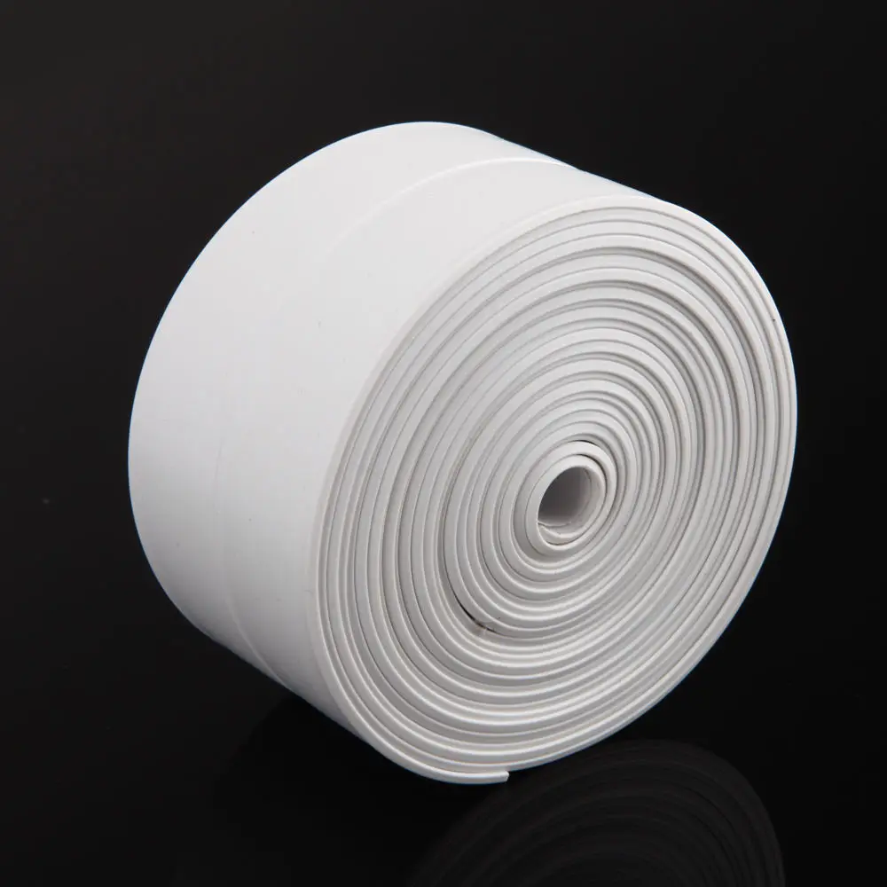 

1 ROLL PVC Material Kitchen Bathroom Wall Sealing Tape Waterproof Mold Proof Adhesive Tile Crack Repair Mildew Tape 3.2mx2.2cm