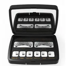 Магнитный ненастоящий ресницы яркий гламурный полный глаз 3D натуральные накладные ресницы выглядят Накладные ресницы с пинцетом