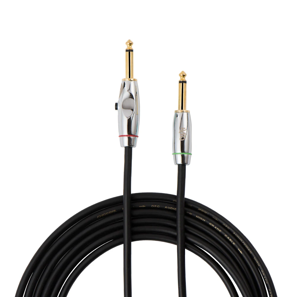 

Circuit Breaker Instrument Cable with Latching Cut-Off Switch for Guitar, Violin, Speaker and Various Equipments Changing