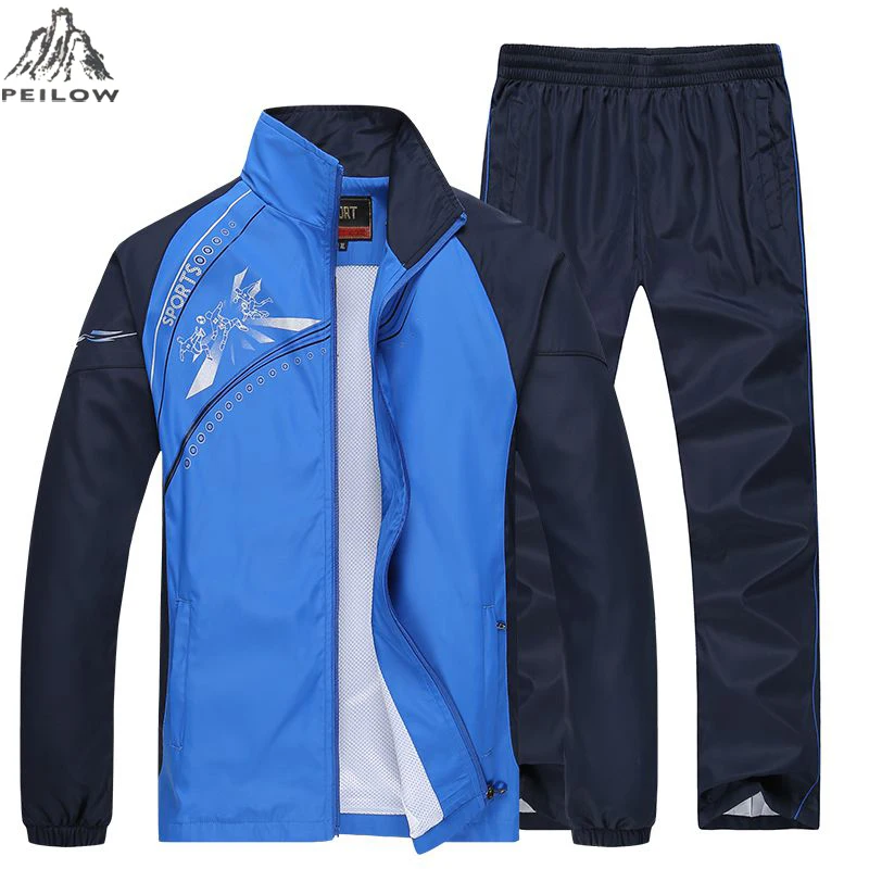 Бренд PEILOW, весенне-осенний спортивный костюм, мужские комплекты из двух предметов, повседневный спортивный костюм, спортивные костюмы, спортивная одежда, размер M~ 5XL
