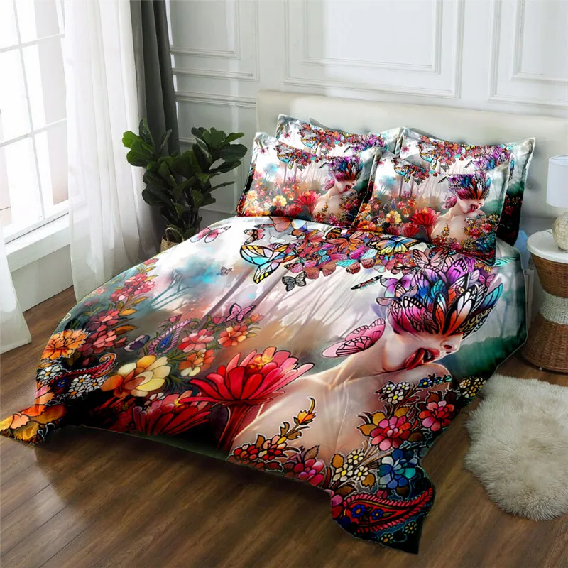 منتج جديد الجنس سيدة 3D المطبوعة 4 قطع طقم سرير ستوكات أغطية السرير بياضات سرير حاف مجموعة غطاء غطاء سرير منتج جديد الجنس سيدة 3D المطبوعة 4 قطع طقم سرير ستوكات أغطية السرير بياضات سرير حاف مجموعة غطاء غطاء سرير