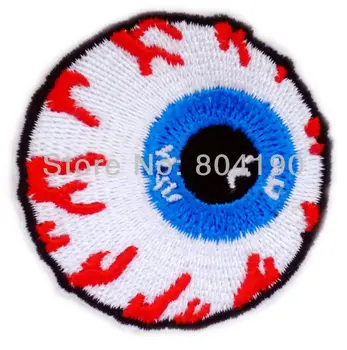 

MISHKA Eyeball Heavy Metal Iron On/Sew On Patch Tshirt TRANSFER MOTIF APPLIQUE Rock Punk Badge