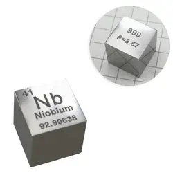 10X10X10 мм зеркальный полировальный кубик Niobium, таблица элементов, куб (Nb≥99. 9%), обучающая игрушка, подарок для детей, взрослых