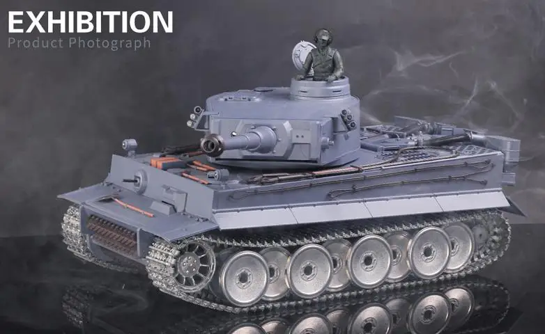 Радиоуправляемый 1:16 масштаб 2,4 ГГц немецкий боевой танк Tiger I RC боевой танк дым и звук(металлическая шестерня и треки