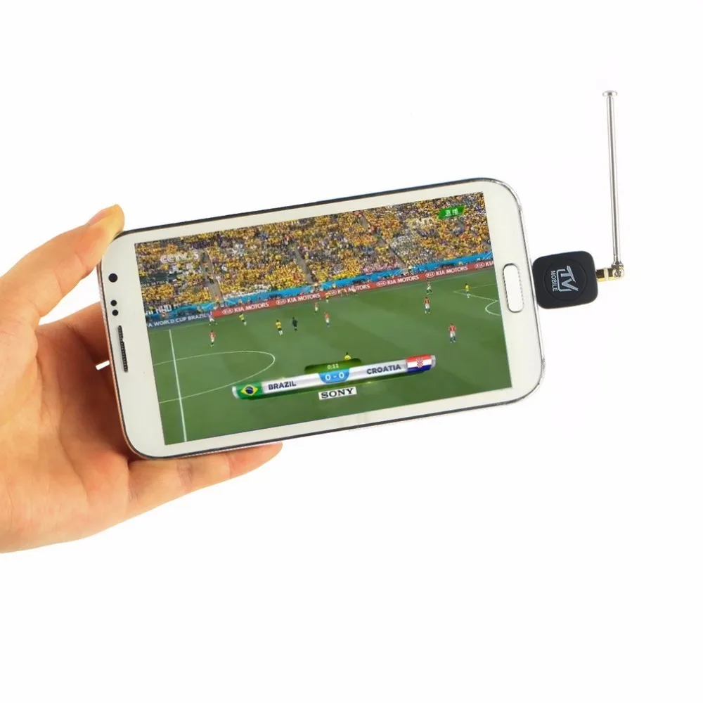 Mini Micro USB DVB-T Input Digital Mobile TV Tuner Receiver for Android 4.1-5.0 EPG Supporting HDTV Receiving