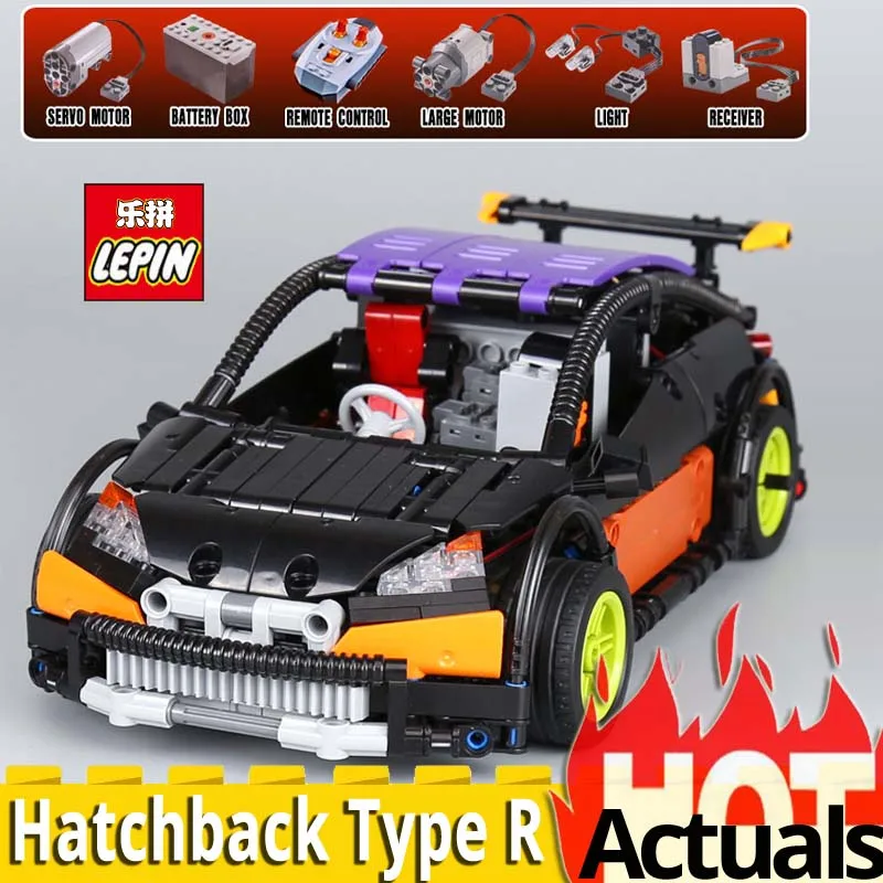 

Lepin Technic 20053 The Hatchback Type R Toys legoinglys MOC-6604 Model set Racing Car DIY Building Blocks Bricks kits boys Toys