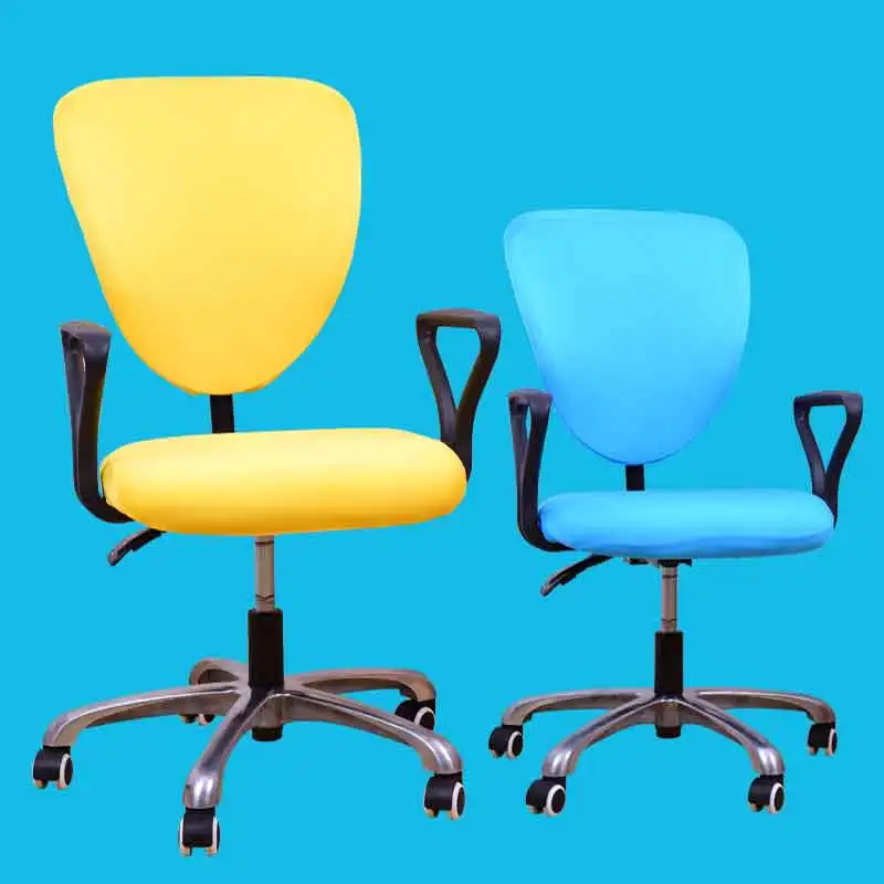 2pcs Elastic Fabric Spandex Removable Chair Covers For Computer Chairs