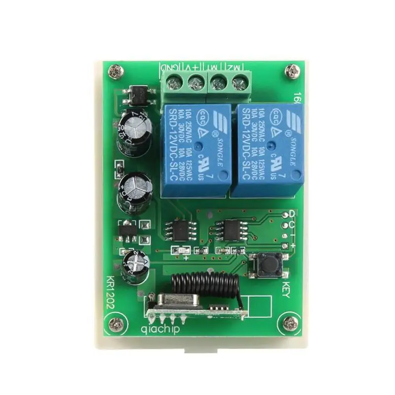 

QIACHIP DC 12V 2CH 433MHz Wireless Remote Control Switch RF Relay Receiver 433 MHz Button Module For Smart Home Light Switch Z2