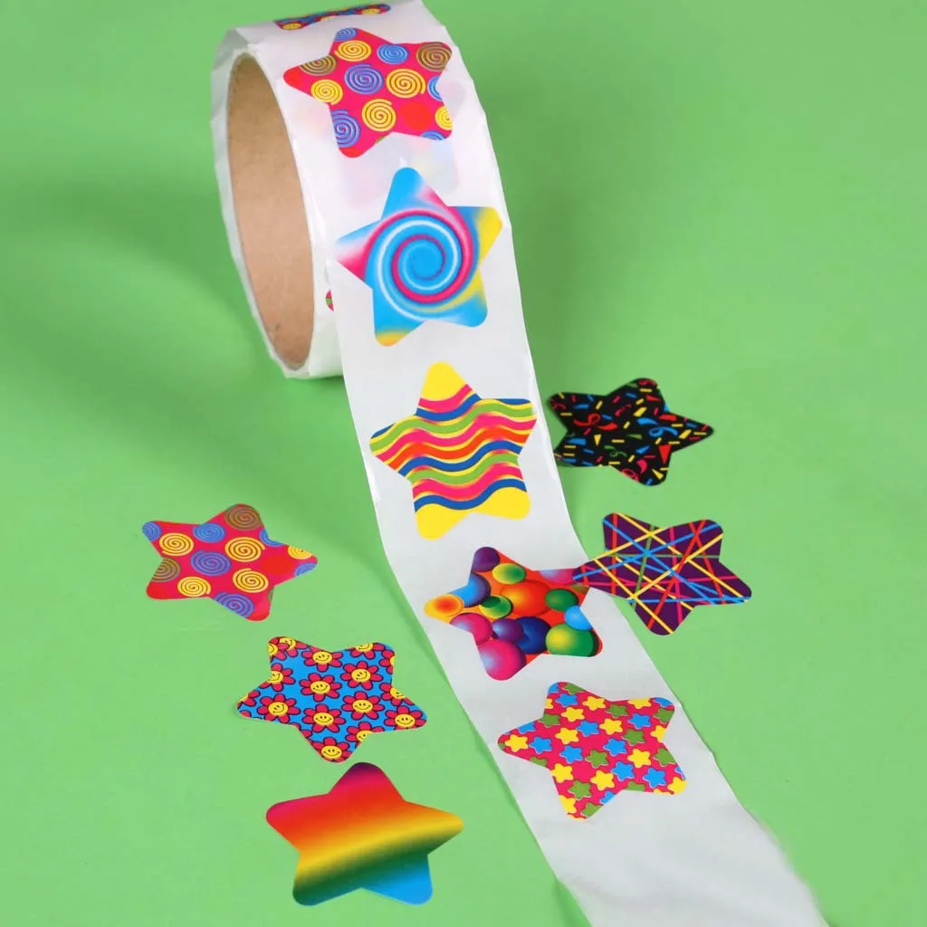 Een Roll Kinderen Briefpapier Stickers Tape Creatieve School Beloning Leuke Pentagram Sticker 100 pcs 3.8 cm Kinderen Speelgoed Stickers