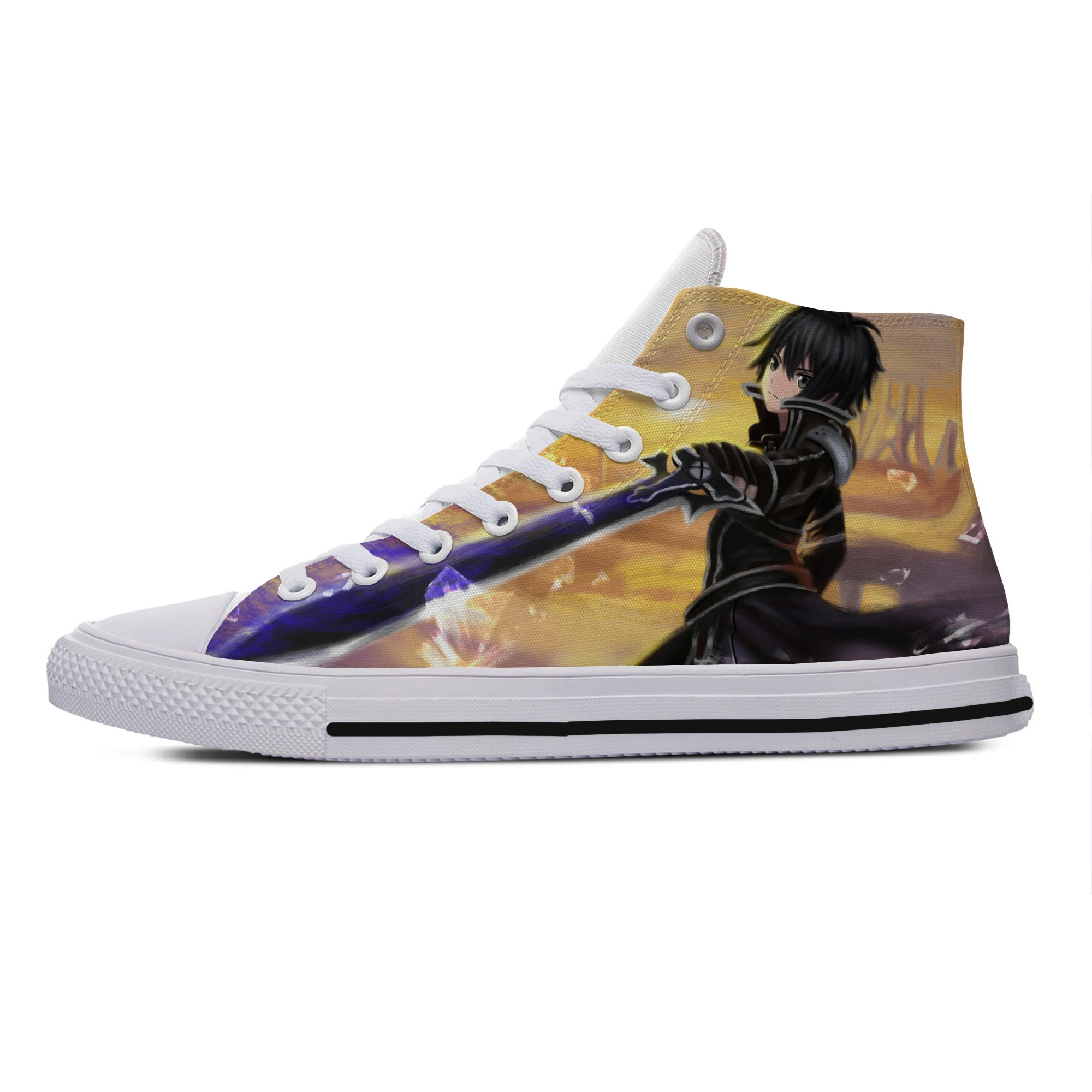 

2019 Hot Cool Fashion Cartoon Sneakers Handiness Casual Shoes For Men Women 3D Printed Anime SWORD ART ONLINE Yuki Asuna SAO