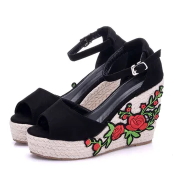 

Women Sandals High Heel Strap Prom Dress Evening Wedding Sandals Flock Bridesmaid Lady Bride Shoes Black Hot Sale XY-A0096