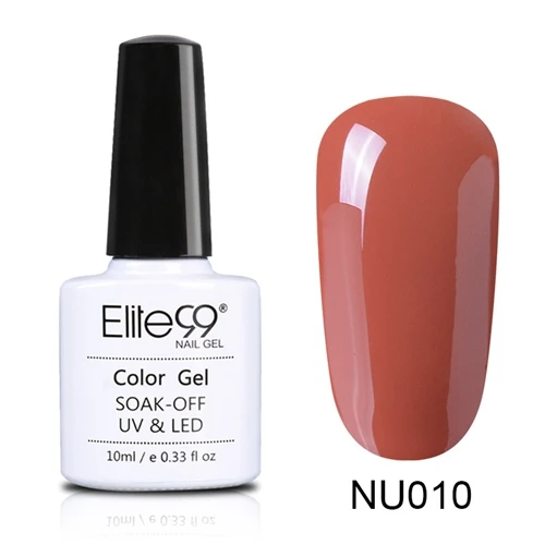 Elite99 винно-красная серия 12 Цветов Палочки 1 УФ лак для ногтей Гель-лак для ногтей светодиодный ногти с uv-фильтром маникюра 10 мл Гель-лак для ногтей - Цвет: NU010