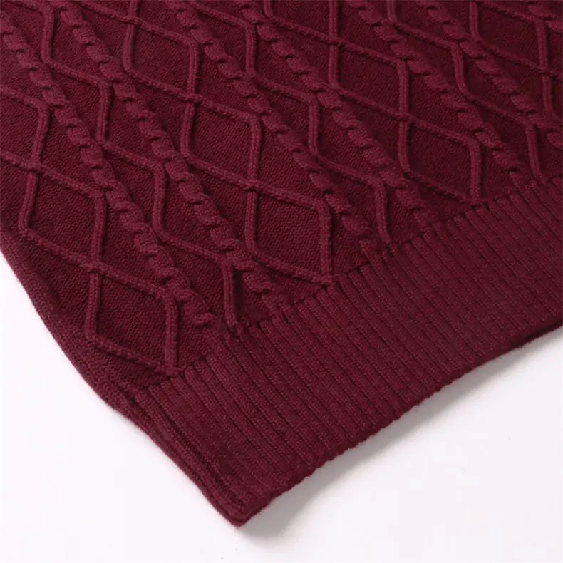 2019 Thicken Cable-Knit Sweater Men Cotton Knitted Crew Neck Men Pullover Autumn Winter Male Sweater MuLS Brand 3XL Dropshipping 07