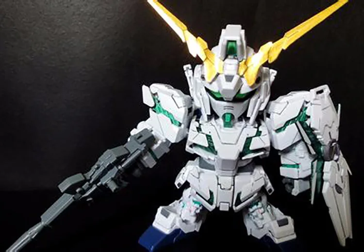 DIY сборка Q версия Gundam SD BB Полная Броня Единорог RX-0 мех ВОИН детская игрушка Сборка строительные головоломки игрушки