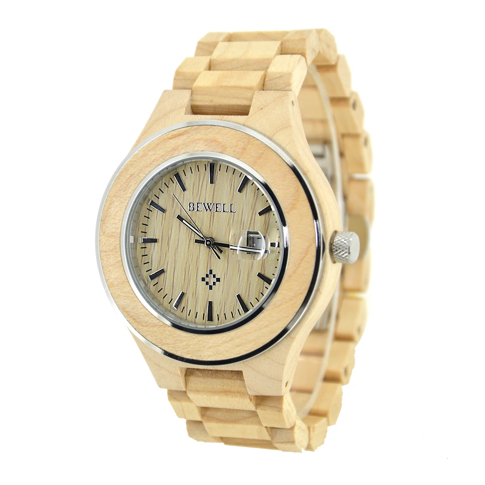BEWELL WOODEN WATCH