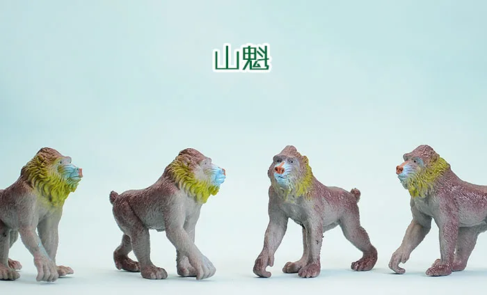 Small toy mandrill Baboon monkey animal model with...
