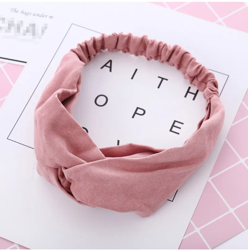 alice headband Women Hairband Summer Autumn Suede Headband Vintage Cross Knot Elastic Hair Bands Soft Solid Girls Hair Accessories long hair clips