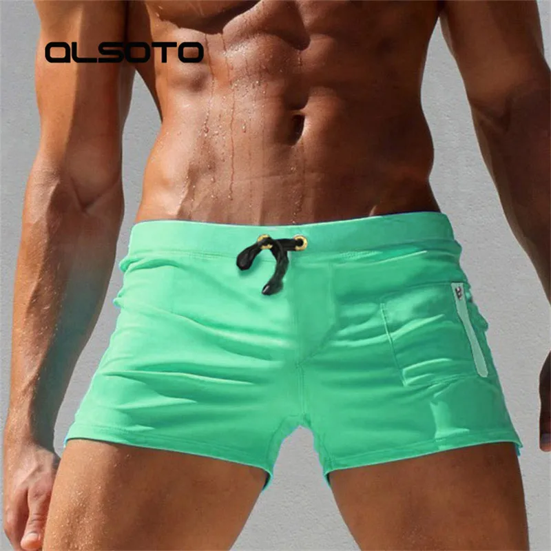 mens pouch swim trunks