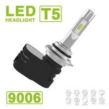 2017 9006 HB4 Turbine T5 LED Headlight Super Slim Conversion Kit 60W 9600LM CSP Y19 Chips