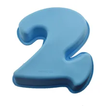 Еда Класс большой противопригарная силиконовая основа №2 для выпечки тортов Пан DIY противень для дня рождения Юбилей 2nd формы для пирожных