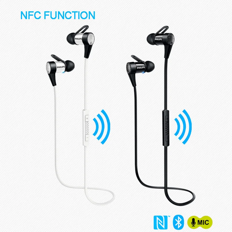 Оригинальный Philips спортивные наушники SHB5800 гарнитура с NFC Функция литиевых