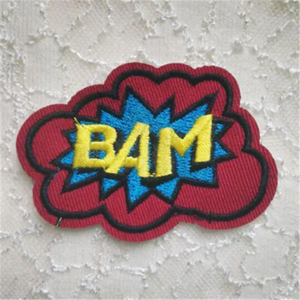 Cool girl with glasses BAM Lipstick Iron On Cloth Patches 3pcs - 3
