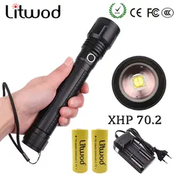 Z35Litwod 1446 светодиодный фонарик CREE XHP70.2 и XHP50 высокий мощный 50000LM тактический Водонепроницаемый фонарь 18650 и 26650 Фонари