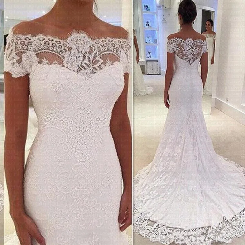 Роскошное кружевное свадебное платье-Русалка Vestido De Noiva 2020 прозрачные Свадебные