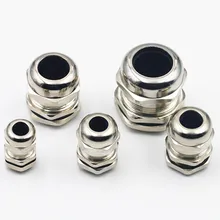 Никель с латунным покрытием водонепроницаемый кабельный сальник разъем застежка-молния PG7 PG9 PG11 PG13.5 PG16 PG19 PG21 PG25 PG29 PG36