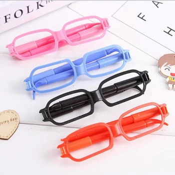

Ballpoint Pen Cute Glasses Styling Blue Pen New Product 0.5mm Refill Office Stationery agenda 2019 Escolar Papelaria