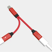 Для iphone адаптер зарядное устройство аудио кабель 2 в 1 Зарядка наушников разъем для iphone X 7 8 6s плюс наушники музыкальный вспомогательный конвертер