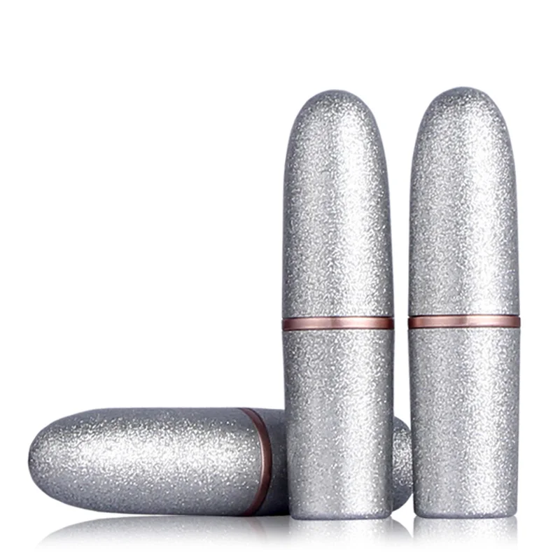 Makeup Portable Silver DIY Bullet Shape Lipstick Lips Tube Refillable