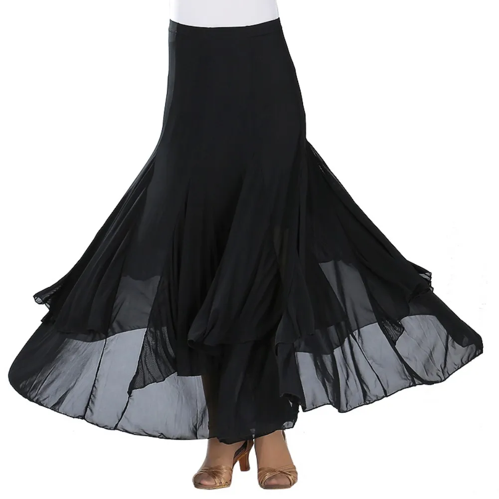 

Fashion Modern Dance Skirt Sequins flowers skirts Tango Ballroom Waltz Dance Skirt for Women Lady Adult Party Half-length Skirt