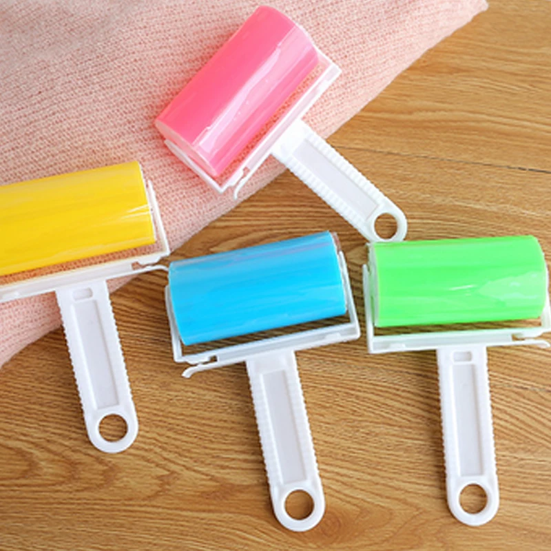 

1pc Washable Dust Remover Roller for Pet Clothes Hair Sticky Wool Device Lint Sticking Dusting Roller with Cover Cleaning Tools