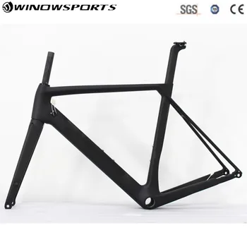 

2018 Winow Disc Carbon racing road bike frame matte/glossy carbon road frame thru axle 142mmX12mm road bike frame