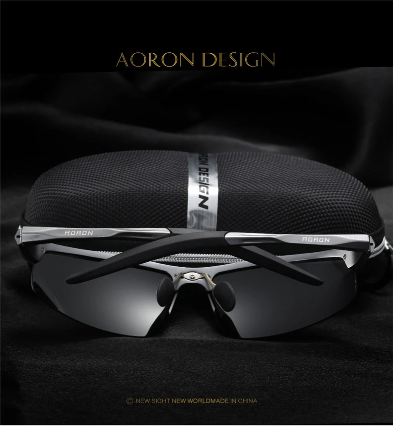 AORON алюминиевые Мужские поляризационные солнцезащитные очки Брендовые оригинальные очки мужские цветные покрытия отражающие водительские очки Oculos
