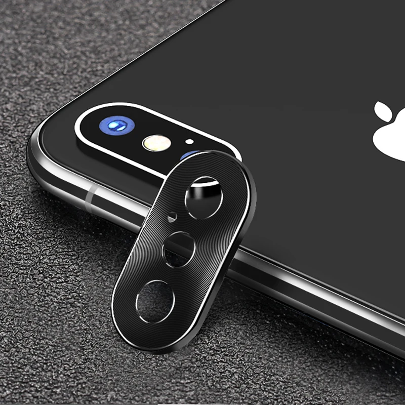

FFFAS For iphone X lens Protection Ring Luxury Camera Guard Circle Metal Lens Film Protector Case Cover Ring Bumper