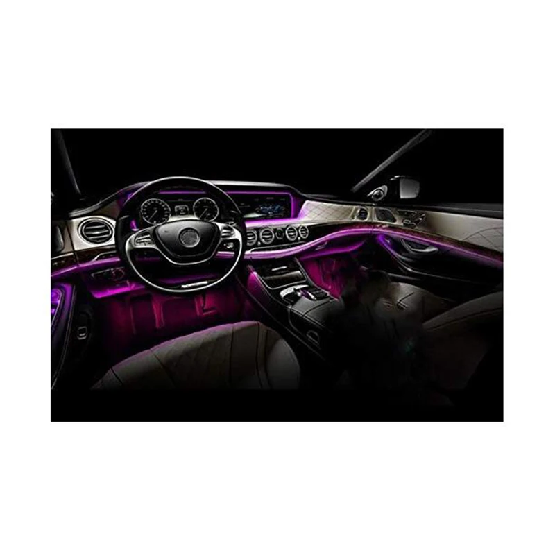  10 in 1 RGB LED with 8M Interior decoration car fiber optic strip light by App Control 12V decorati - 33038968848