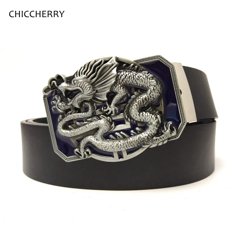 

Black Casual Mens Belts with 3D Chinese Dragon Belt Buckle Metal Big Buckles Waist Belt Cinto Masculino Fashion Accessories