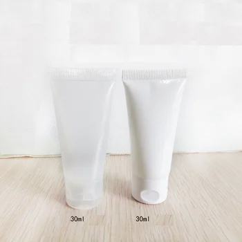 

50PCS 30ml 30g Plastic White Transparent Soft Tube Empty Cosmetic Face Cream Shampoo Facial Cleanser Travel Pack Soft Tube