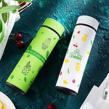 

Cute Insulated Water Bottle Vacuum Flasks Thermoses Tumbler Stainless Steel Thermal Water Bottle Garrafa Termica Mug Flask WKE24
