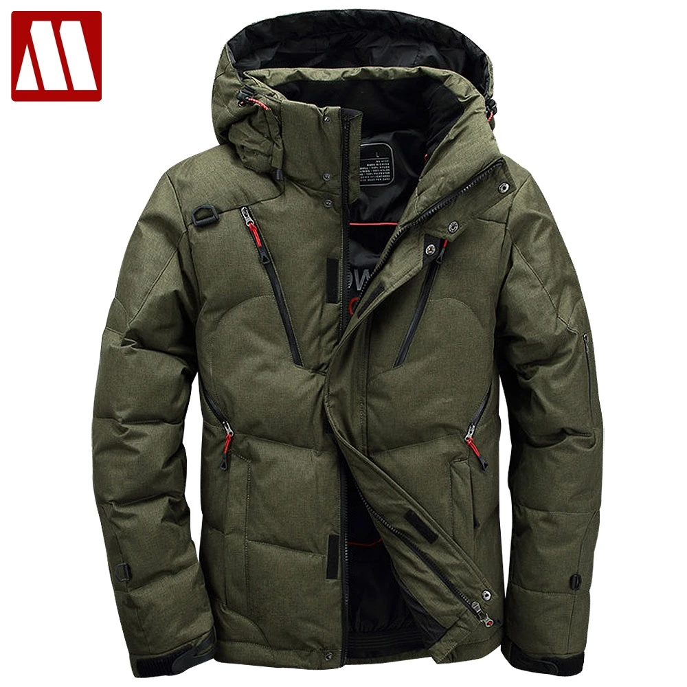 Thick Down Jacket Men Coat Snow Parkas Male Warm Clothing Winter Down Jacket Outerwear