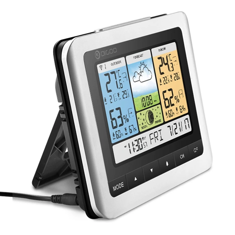 Digoo DG TH8888Pro цвет беспроводной Метеостанция дома термометр USB Крытый Tempreture