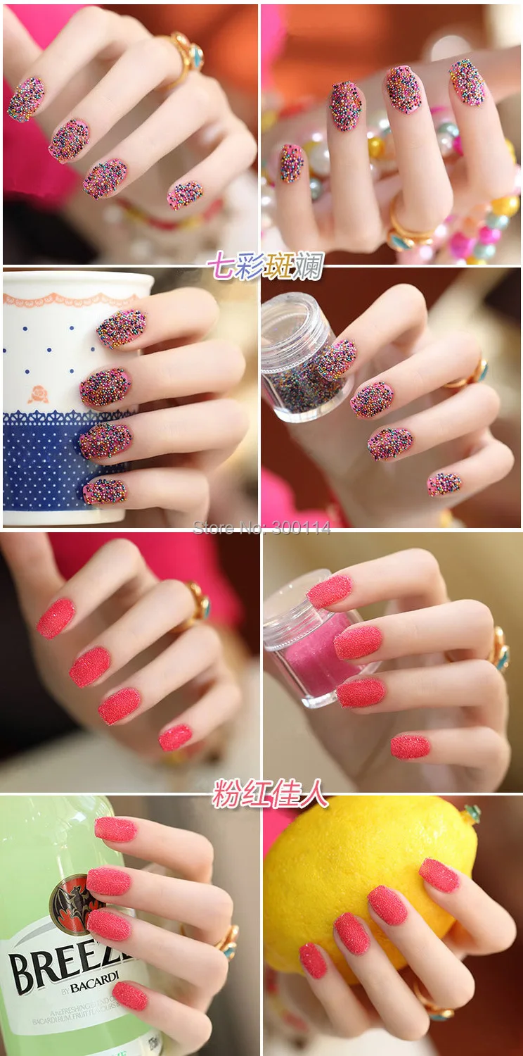 Companheiro de Moda da Arte do Unha Sets Atacado Caviar Unha Óleo Polonês Multicor Contas Manicure Decoração 40 3d 9 Cheap Strass e decorações