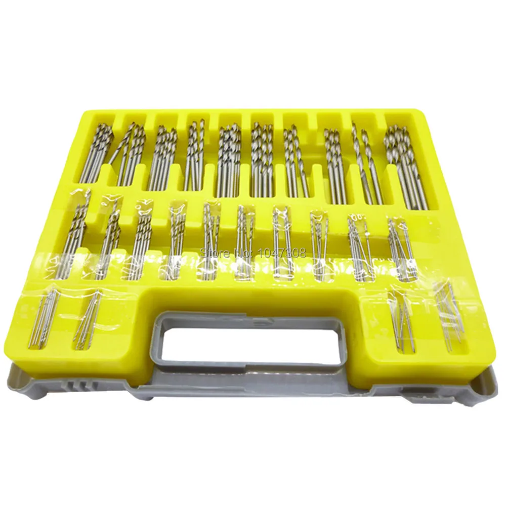 150pcs HSS Twist Drill Bits Metal Wood Plastic High Speed Steel Drill Bit Sets Micro Hss Bits